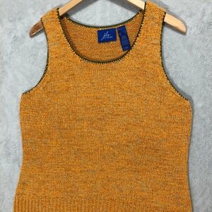 JH Collectibles Knit Tank‎ Top Sleeveless Casual Everyday Orange Large